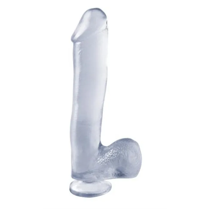 Pipedream Basix Rubber Works 10 Inch Dong With Suction Cup Clear Dildos