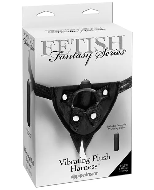 Pipedream Female Sex Toys Fetish Fantasy Series Vibrating Plush Harness Black