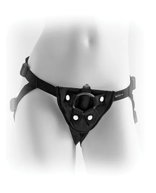 Pipedream Female Sex Toys | Fetish Fantasy Series Vibrating Plush Harness - Black