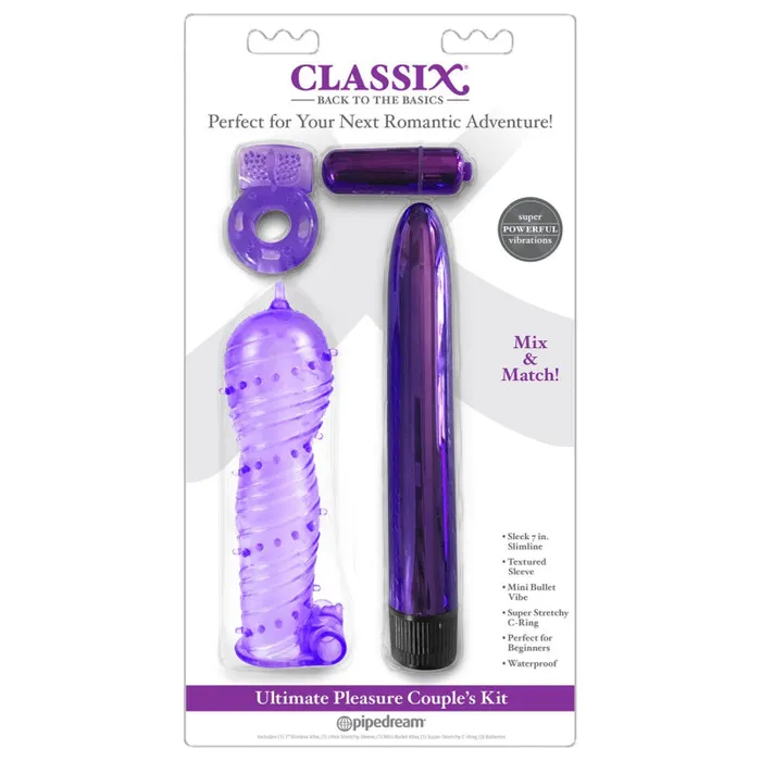 Pipedream Vibrators Classix Ultimate Pleasure Couples Kit Purple