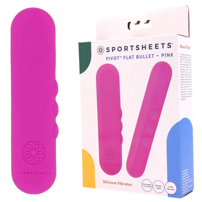 Pivot Flat Bullet Pink Pink 102 cm USB Rechargeable Bullet Sportsheets Vibrators