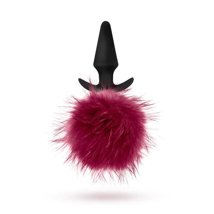 Pom Plugs Fur Pom Pom Burgundy Blush Novelties Vibrators