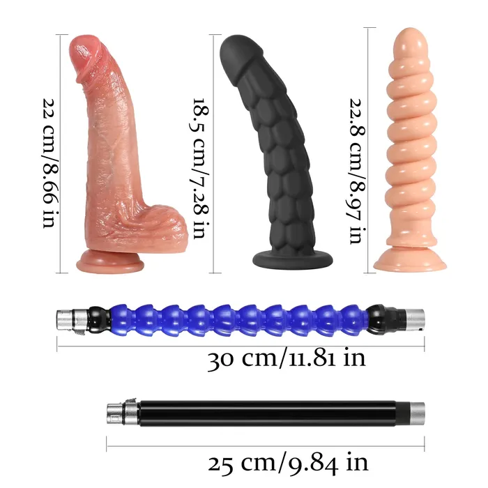 Powerful Female Sex Machine Set With 3 Dildos | Lovetoyshub Female Sex Toys