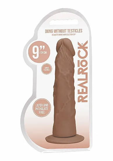 Realrock 9in Dong Tan W/o Testicles | Shots America Dildos