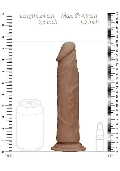 Realrock 9in Dong Tan W/o Testicles | Shots America Dildos