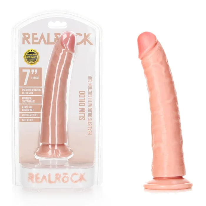 REALROCK Realistic Slim Dildo with Suction Cup 18cmrea114fle Shots Toys Female Sex Toys