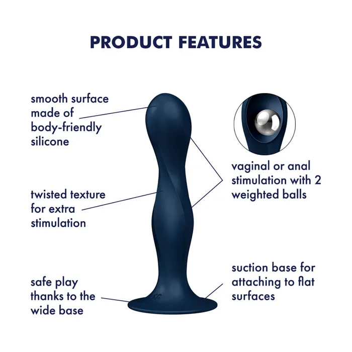 Satisfyer Double Ball-R - Dark Blue-(4048673) | Satisfyer Vibrators