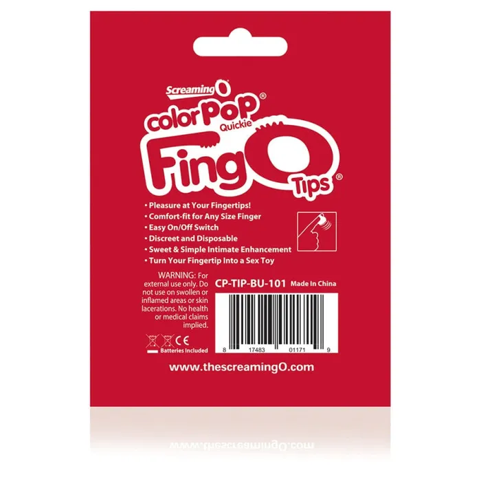 Screaming O Vibrators | Colorpop Quickie Fingo Tips - Each - Blue