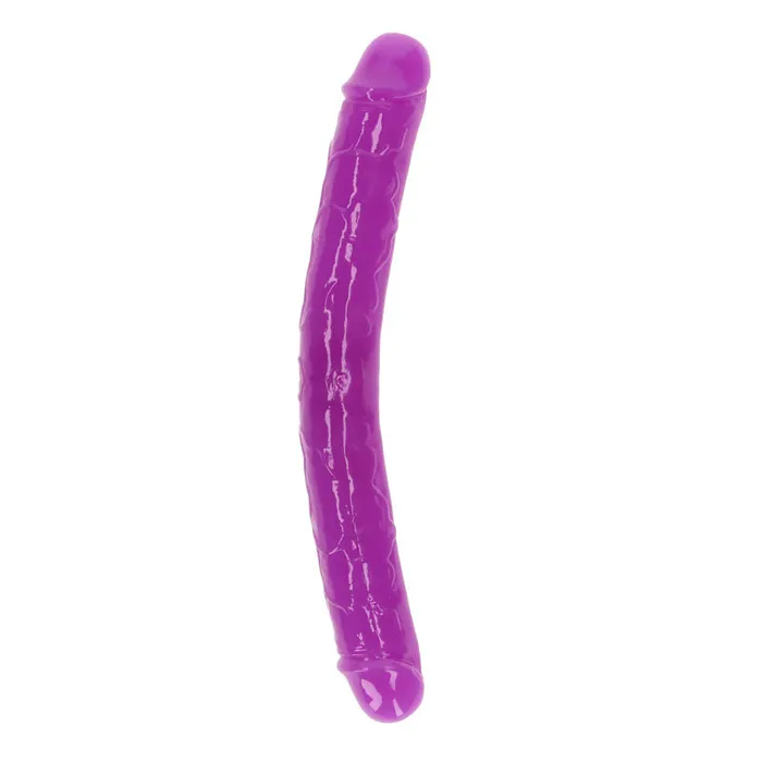 Shots Toys Dildos | REALROCK 30 cm Double Dong Glow - Purple-(rea148glopur)