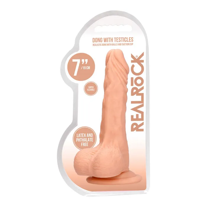 Shots Toys Female Sex Toys | REALROCK 7'' Realistic Dildo With Balls - Flesh 17.8 cm Dong