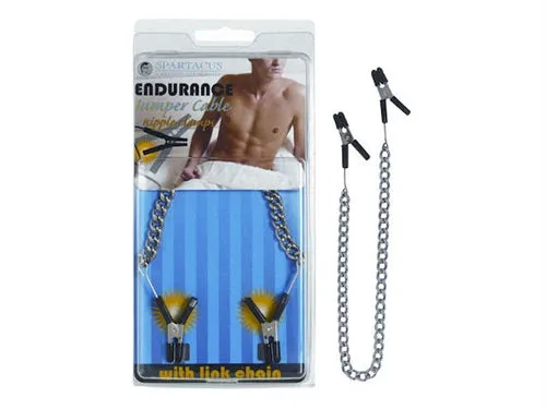 Spartacus Vibrators Endurance Jumper Cable Clamps Link Chain