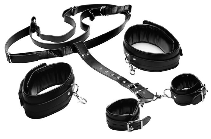 Thigh Sling With Wrist Cuffs XR Brands Strict Couples