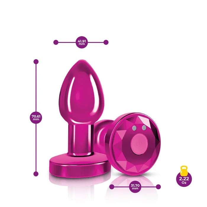 Viben Anal | Cheeky Charms Vibrating Metal Plug Pink W/ Remote