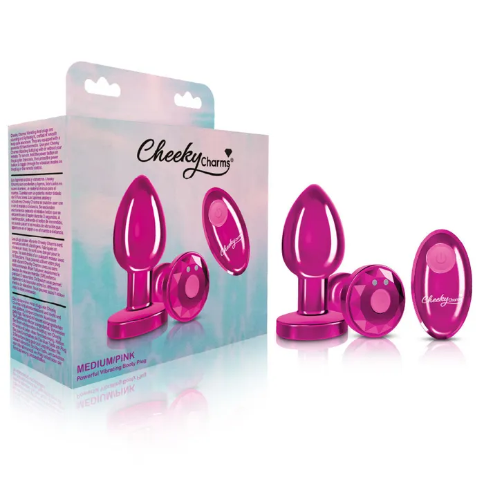 Viben Anal | Cheeky Charms Vibrating Metal Plug Pink W/ Remote