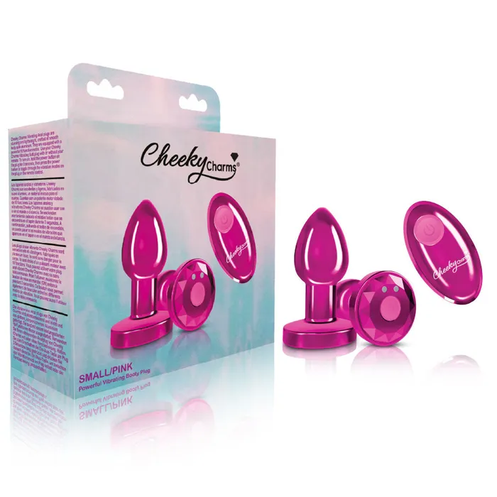 Viben Anal | Cheeky Charms Vibrating Metal Plug Pink W/ Remote