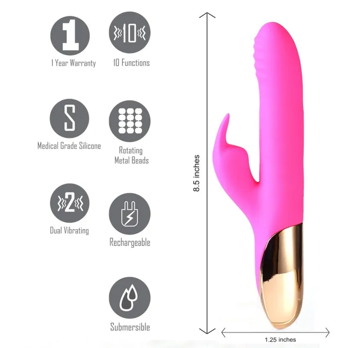 Vibrators | Maia Toys Dream 10/4 Function Rabbit Vibrator - Pink