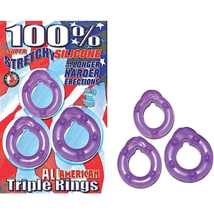 Vibrators Nasstoys All American Triple RingsPurple