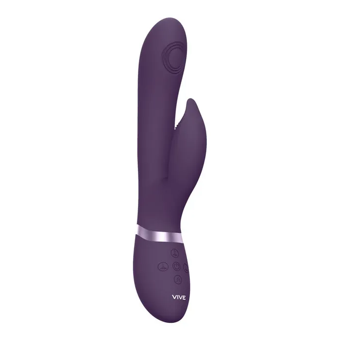 Vibrators | Vive AIMI 3x Motor Swinging Rabbit - Purple 22.3 cm USB Rechargeable Rabbit Vibrator - Shots Toys