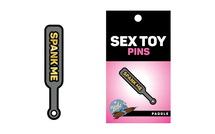 Vibrators | Wood Rocket Spank Me Paddle Pin