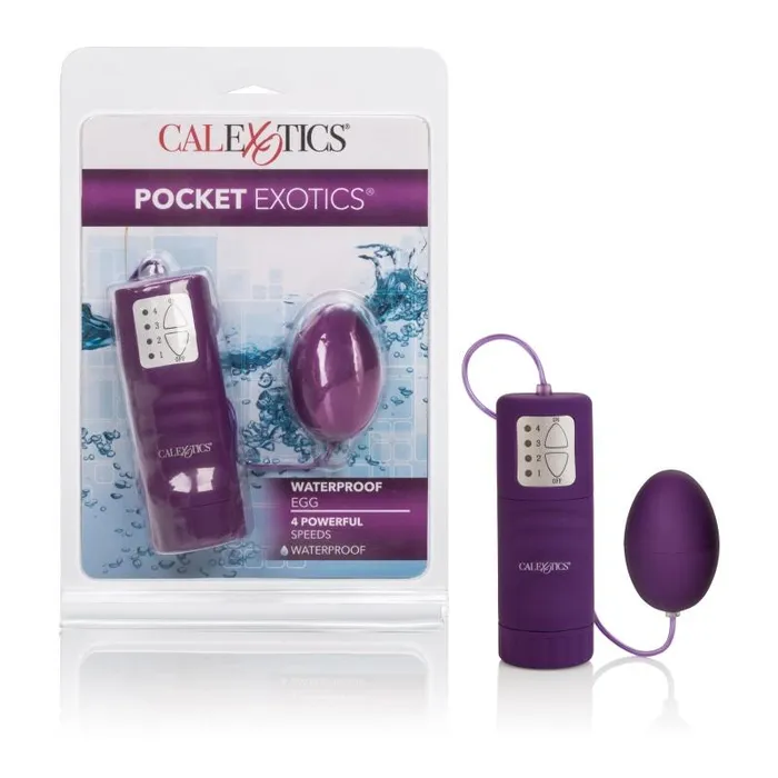 Waterproof Pocket Exotics Waterproof Egg Purple CalExotics Vibrators