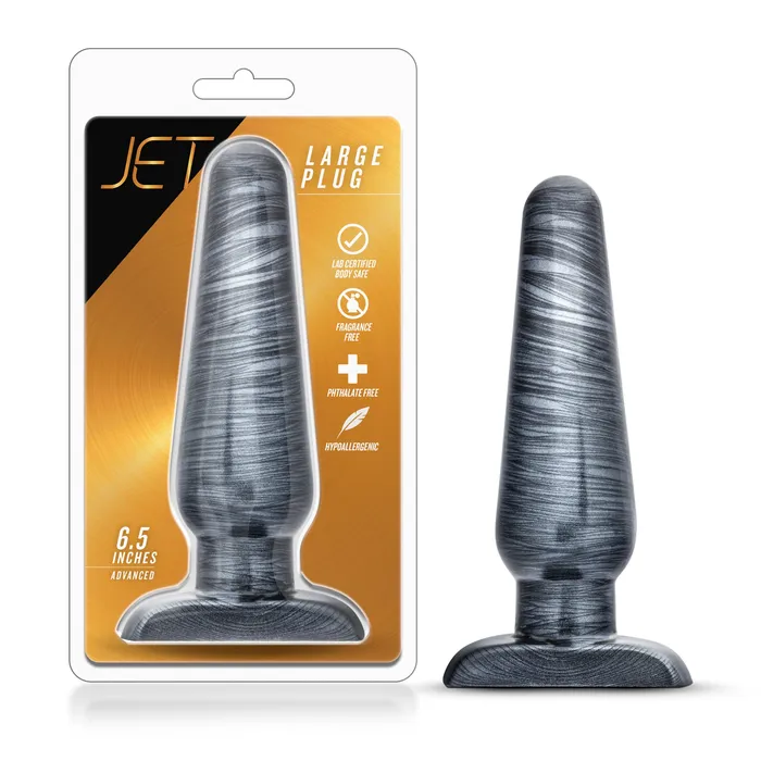 Anal Blush Novelties Jet Large Plug Carbon Metallic Black