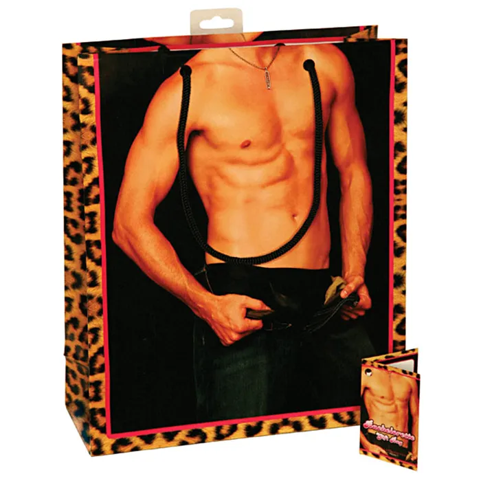 Bachelorette Leopard Hunk Gift Bag Electric EEL Inc Vibrators