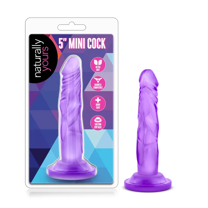 Blush Novelties Dildos Naturally Yours 5 Inch Mini Cock Purple