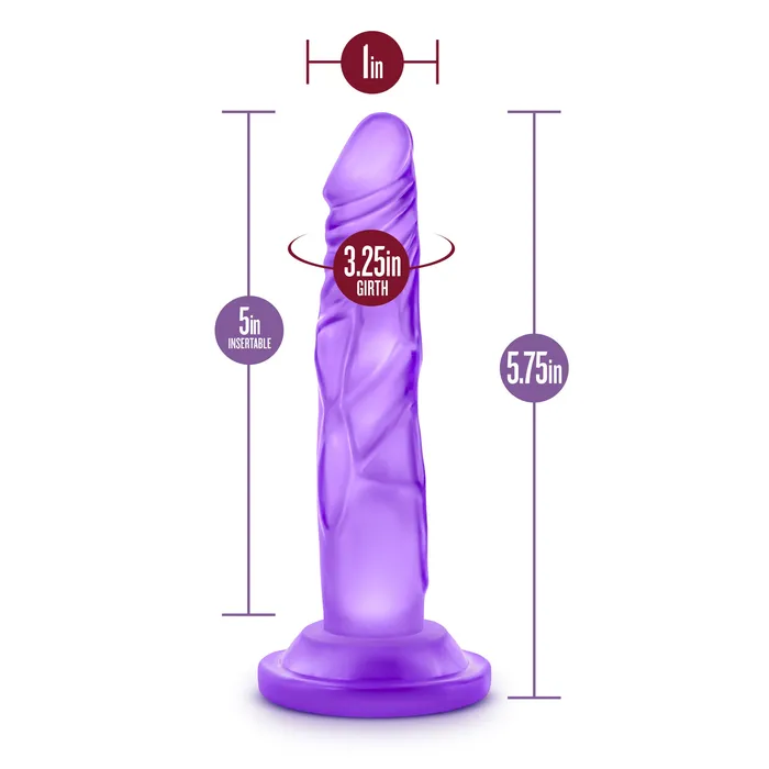 Blush Novelties Dildos Naturally Yours 5 Inch Mini Cock Purple