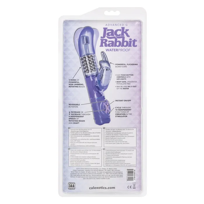 CalExotics Vibrators Advanced G Jack Rabbit Purple