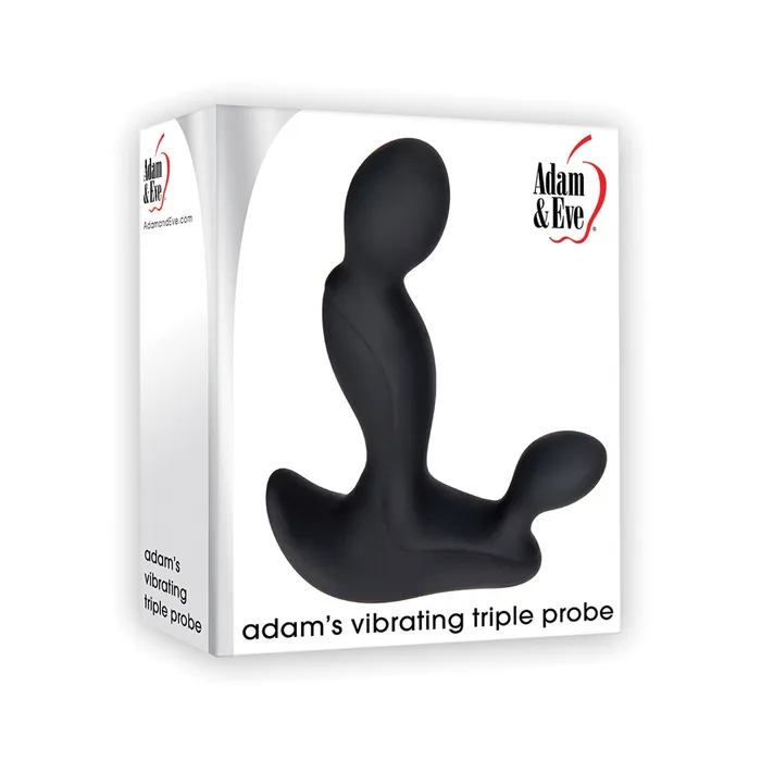 Curve Toys Anal Adam Eve Adams Vibrating Triple Probe Black