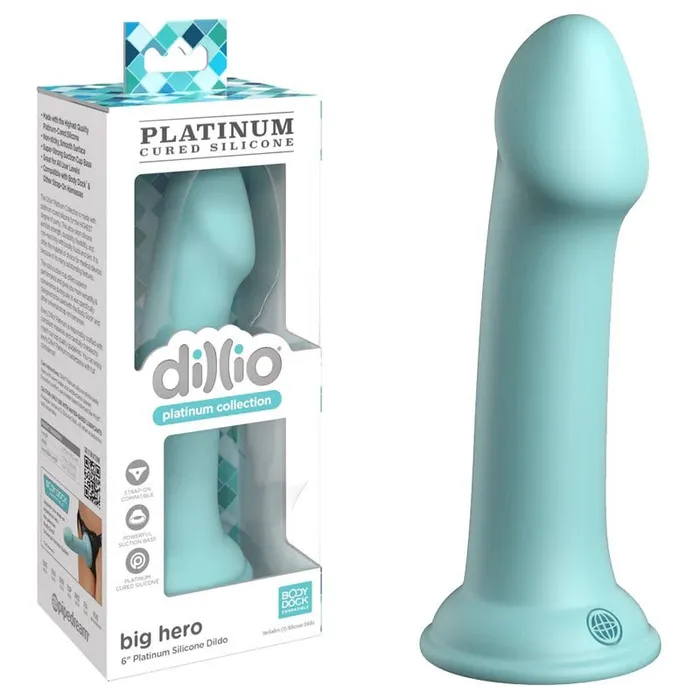 Dildos Dillio Platinum Big Hero Teal Teal 152 cm 6 Dong Pipedream