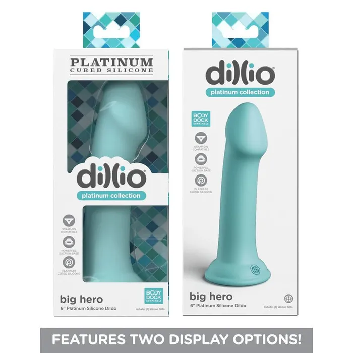 Dildos Dillio Platinum Big Hero Teal Teal 152 cm 6 Dong Pipedream