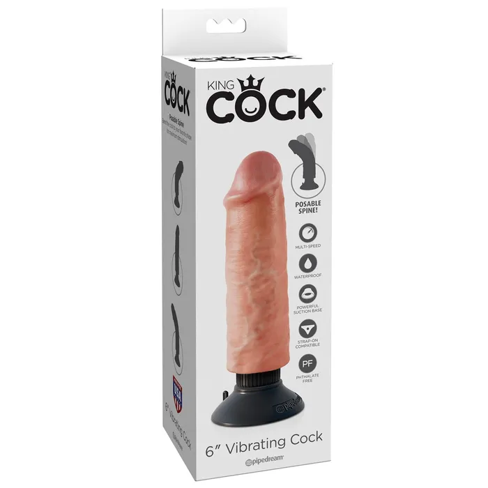 Dildos King Cock 6Inch Vibrating Cock Light Pipedream