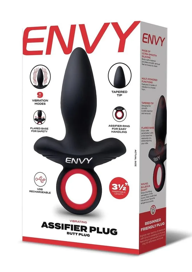 Envy Vibrating Silicone Rechargeable Assifier Butt Plug Envy Toys Anal