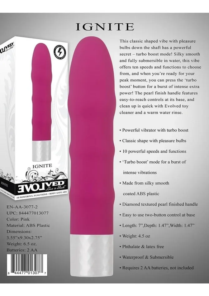 Evolved Ignite Turbo Boost Vibrator Vibrators