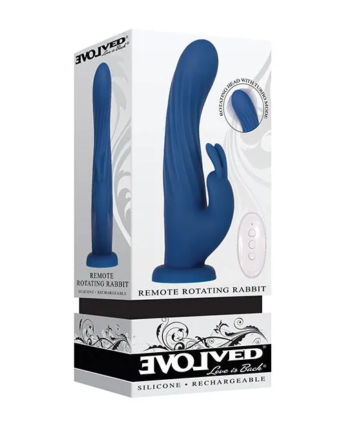 Evolved Remote Rotating Rabbit Blue Evolved Novelties INC Vibrators