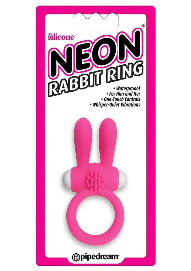 Female Sex Toys Neon Neon Silicone Vibrating Rabbit Ring