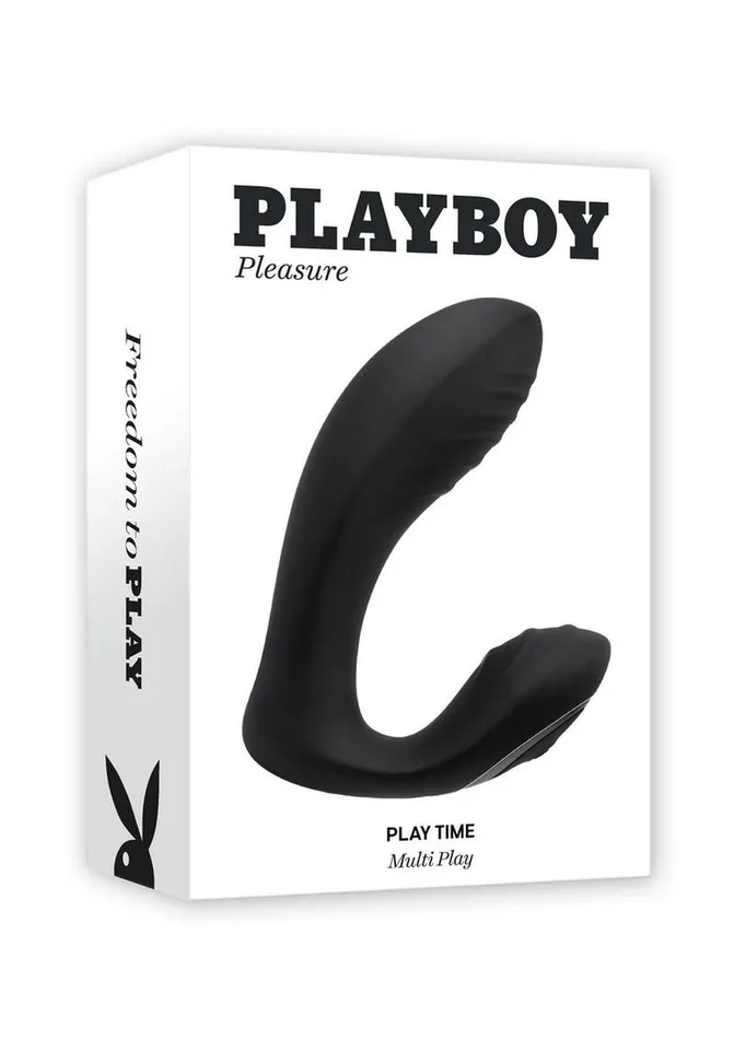 Female Sex Toys Playboy Playboy Play Time Rechargeable Silicone Dual Vibrator with Clitoral Stimulator