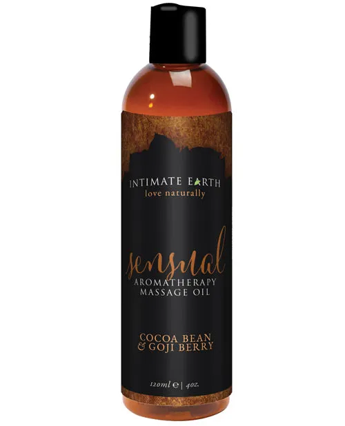 Intimate Earth Sensual Massage Oil 120 ml Cocoa Bean Gogi Berry New Earth Trading LLC Couples