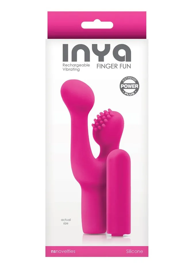 Inya Finger Fun Silicone Rechargeable Vibrating Clitoral Stimulator Inya Female Sex Toys