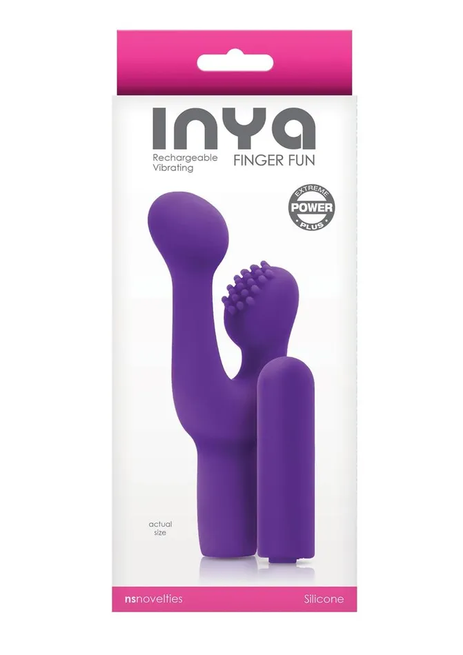 Inya Finger Fun Silicone Rechargeable Vibrating Clitoral Stimulator Inya Female Sex Toys