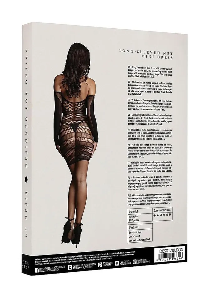 Le Desir Female Sex Toys Le Desir Long Sleeved Mini Dress