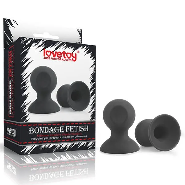 Lovetoy Bondage Fetish Silicone Comfort Nipple Suckers Set of 2 Couples