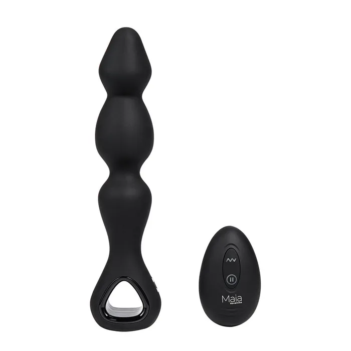 Maia HUDSON Black 19 cm USB Rechargeable Anal Vibrator with Wireless Remote Maia Toys Anal