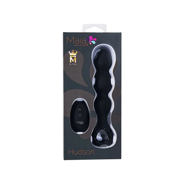 Maia HUDSON Black 19 cm USB Rechargeable Anal Vibrator with Wireless Remote Maia Toys Anal