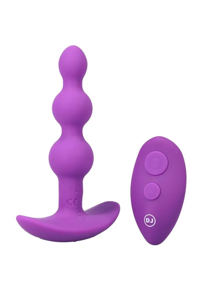 Male Sex Toys APlay APlay Shaker Rechargeable Silicone Beaded Anal Plug with Remote Control