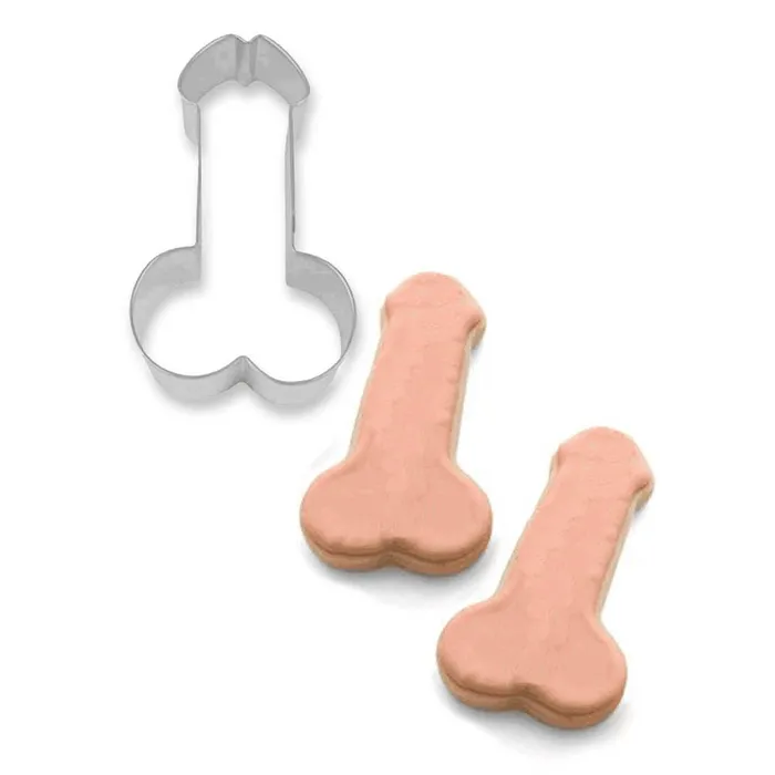 Male Sex Toys Glitterati Penis Cookie Cutter Chrome Little Genie