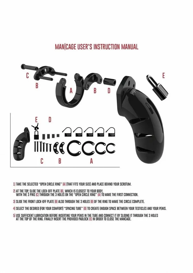 Male Sex Toys ManCage Man Cage Model 01 Male Chastity with Lock