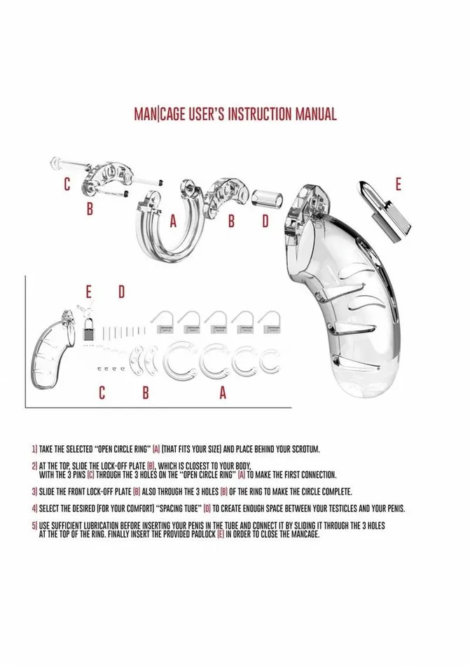 Male Sex Toys ManCage Man Cage Model 01 Male Chastity with Lock