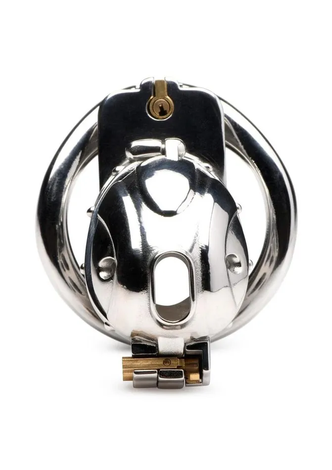 Male Sex Toys Master Series Master Series Entrapment Deluxe Locking Chastity Cage